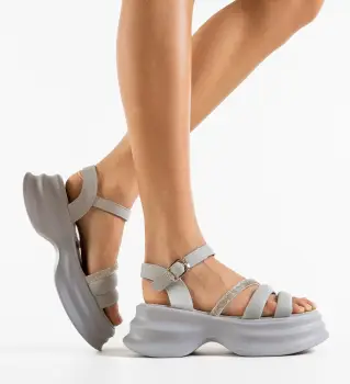 Sandale dama Ubobny Gri imagine