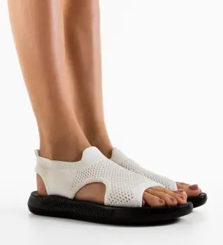 Sandale dama Undold Albe 2 imagine