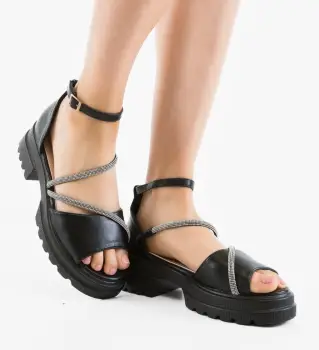 Sandale dama Valinor Negre 2 imagine