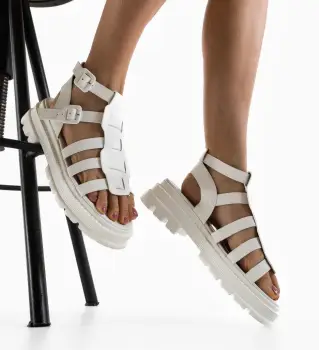 Sandale dama Valletta Albe imagine