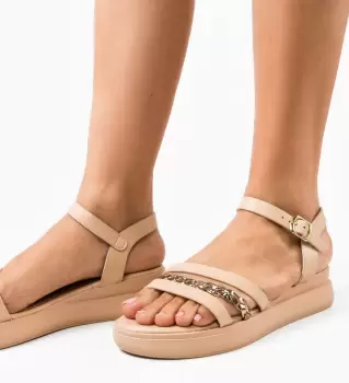 Sandale dama Varast Bej imagine