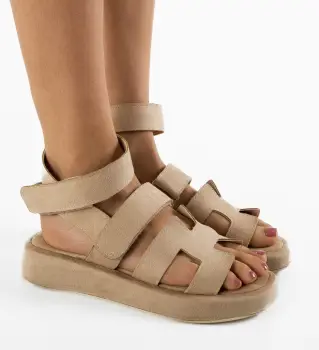 Sandale dama Vardan Bej imagine