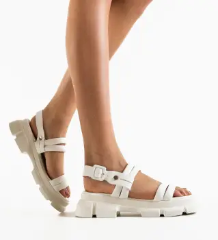 Sandale dama Wicker Albe imagine