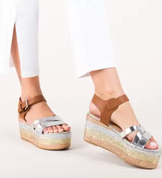 Sandale Rojas Argintii imagine