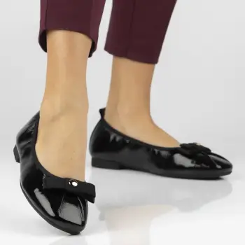 Balerini piele 7744 negru imagine