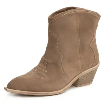 Botine piele 651 nisipiu imagine