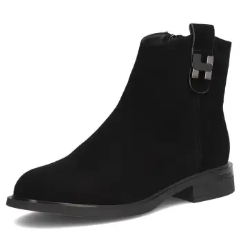 Botine piele naturala 7379 negru imagine