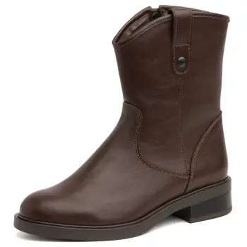 Cizme piele 654 maro imagine