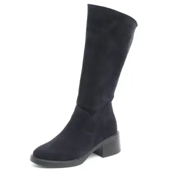 Cizme piele naturala 656 bleumarin imagine