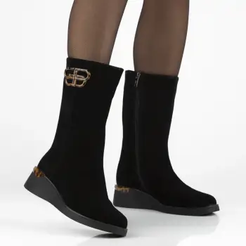 Cizme piele naturala 7207 negru imagine