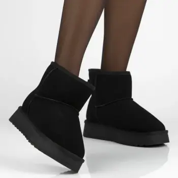 Cizme piele naturala 7329 negru imagine