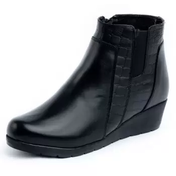 Ghete piele 1550 Negru Croco imagine