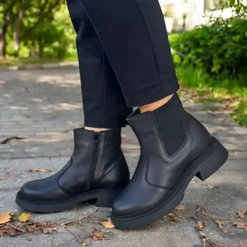 Ghete piele naturala 622 negru imagine