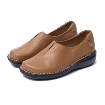 Pantofi confortabili din piele naturala 9000 Camel imagine