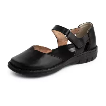 Pantofi confortabili din piele naturala Ana Negru imagine