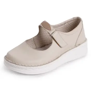 Pantofi din piele naturala Dania crem imagine