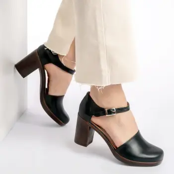 Pantofi piele 015 verde imagine