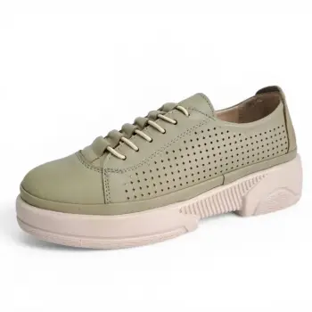 Pantofi piele 24100 verde imagine