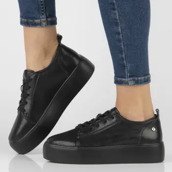 Pantofi piele 6116 negru imagine