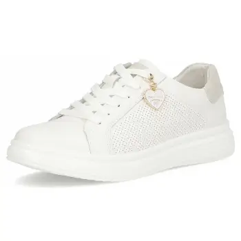 Pantofi piele 6860 alb imagine