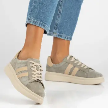 Pantofi piele 7499 khaki imagine