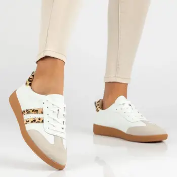 Pantofi piele 7508 alb-leo imagine