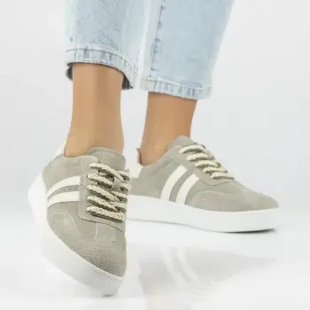 Pantofi piele 7512 kaki imagine