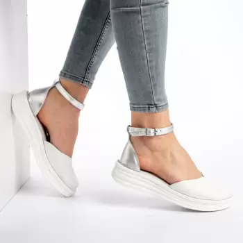 Pantofi piele Kitty alb imagine