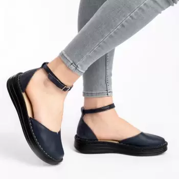 Pantofi piele Kitty blu imagine