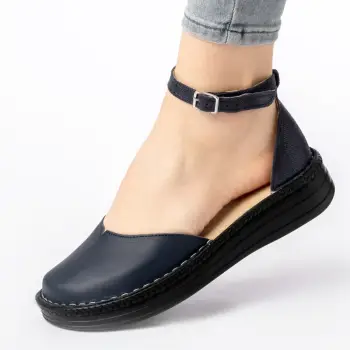 Pantofi piele Kitty blu imagine