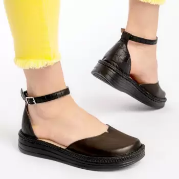 Pantofi piele Kitty negru imagine