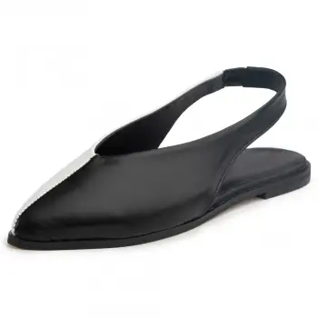 Pantofi piele naturala 035 negru-alb imagine