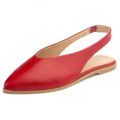 Pantofi piele naturala 035 rosu imagine