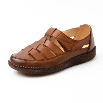 Pantofi piele naturala 124069 maro imagine