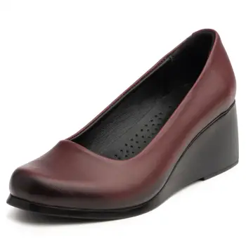 Pantofi piele naturala 2230 bordo imagine