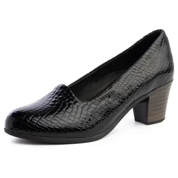 Pantofi piele naturala 3300 negru-lac imagine