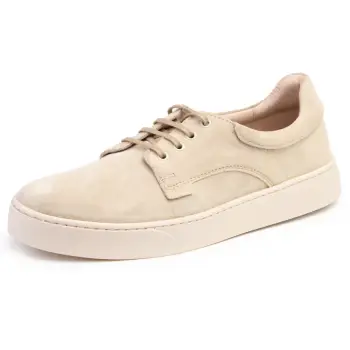 Pantofi piele naturala 521 bej velur imagine