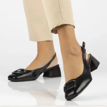 Pantofi piele naturala 6183 negru imagine