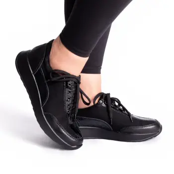 Pantofi piele naturala 629 negru imagine