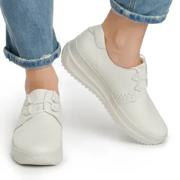 Pantofi piele naturala 634 alb imagine