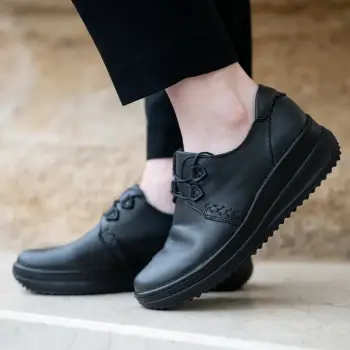 Pantofi piele naturala 634 negru imagine