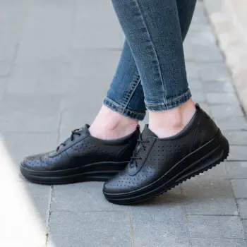 Pantofi piele naturala 637 negru imagine