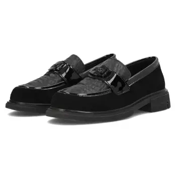 Pantofi piele naturala 6371 negru imagine