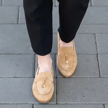 Pantofi piele naturala 638 maro deschis imagine