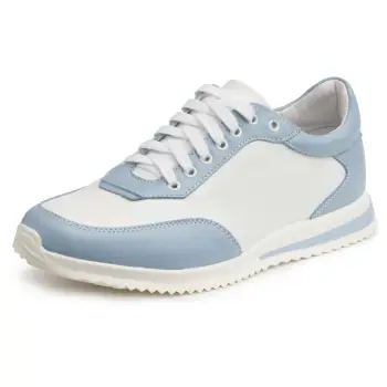 Pantofi piele naturala 647 albastru imagine