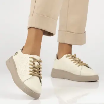 Pantofi piele naturala 6701 bej imagine