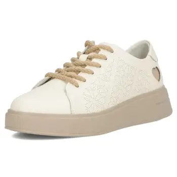 Pantofi piele naturala 6701 bej imagine