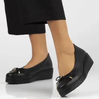 Pantofi piele naturala 6857 negru imagine