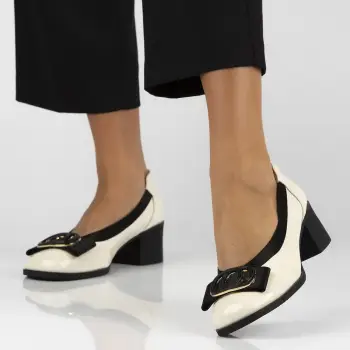 Pantofi piele naturala 6960 bej imagine