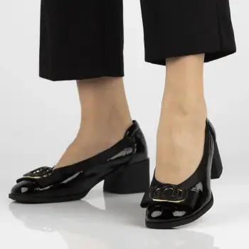 Pantofi piele naturala 6960 negru imagine